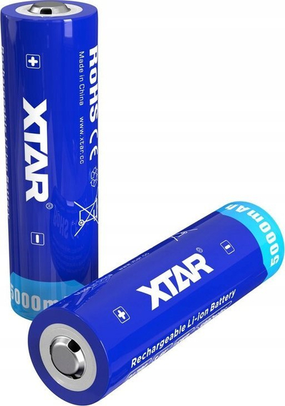 Bateri e rikarikueshme XTAR 21700, 5000mAh, 3.6V 10A, button top