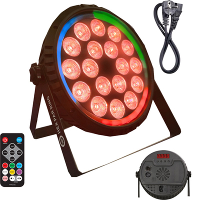 Reflektor skene LIGHT4ME HEX PAR RING, 18x6W, RGBWA+UV, i zi