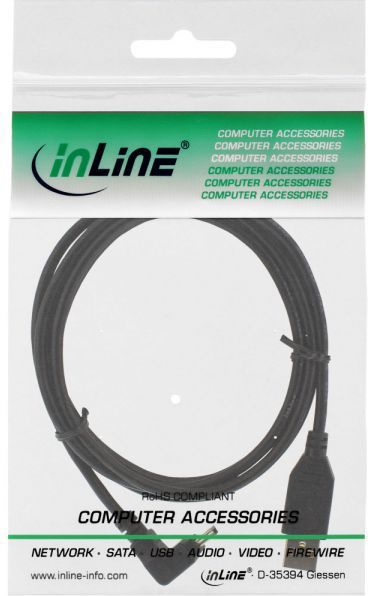 Kabllo InLine miniUSB (me kënd) 1.5m (34115), e zezë