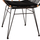 Poltron Allegra HM5663, metal wicker, me jastëk, bezhë e zezë