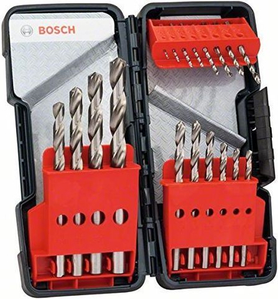 Set stërvitjesh metalike Bosch PRO HSS-G, 18 copë, në kuti