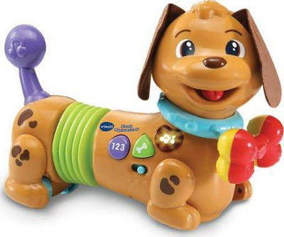 Qenush lodër interaktiv VTech Little Wandering Dog 61369, me tinguj edhe melodi, shumëngjyrësh
