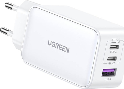 Karikues muri Ugreen Nexode 15339, 65W, 2x USB C 1x USB A, i bardhë