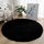 Tapet Strado Round Shaggy Rug, 120x120 cm, 3.5 cm trashësi, zi me blu