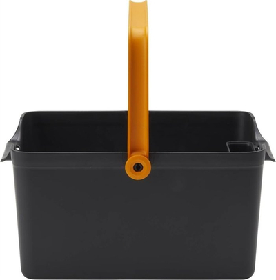 Kuti kopshti Fiskars, plastike, me dorezë portokalli, gri e errët