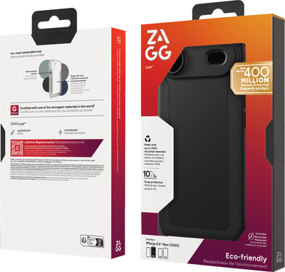 Maskë telefoni ZAGG Luxe Snap, për iPhone 17 Air, MagSafe, e zezë