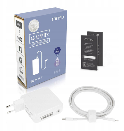 Karikues laptopi Mitsu ZMUUSBC96W, 96W, USB C, i bardhë