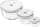 Set tasa qelqi vakum Zwilling Fresh & Save, 3 copë, me kapak, të bardha
