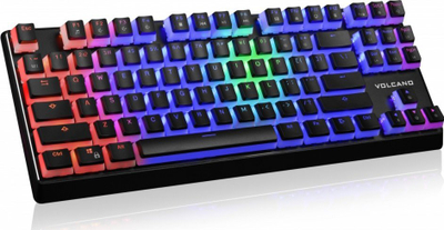 Tastierë mekanike gaming MODECOM VOLCANO LANPARTY RGB PUDDING, OUTEMU Brown, me drita RGB, e zezë