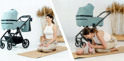 Karrocë për fëmijë 2 në 1 Espiro Yoga 10, e zezë