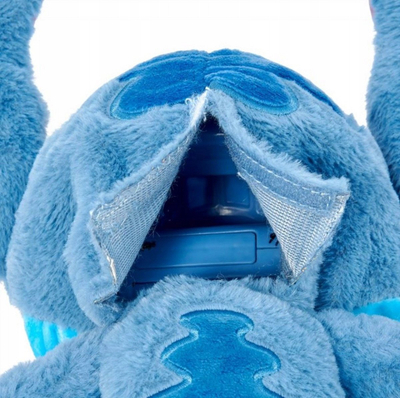 Lodër pellushi animatronike WOW! STUFF Disney Chatty Stitch Deluxe, 30 cm, me mbi 50 zëra dhe lëvizje, blu