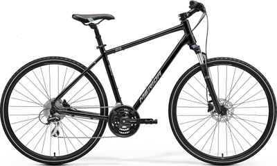 Крос велосипед Merida Crossway 20 2022, 28", рамка XS 43 cm, црна сребрена