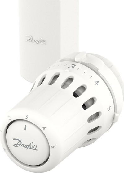Termostat radiator Danfoss React RA, me sensor m’një anë 2 m, 8–28°C, i bardhë