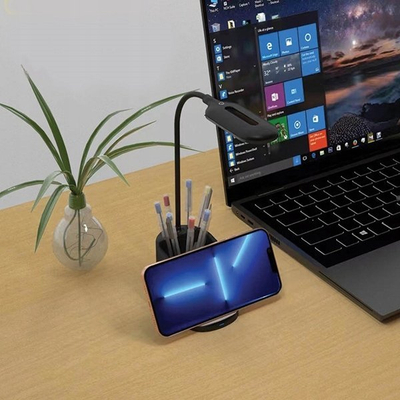 Lampë tavoline Awei W20, LED, me karikim wireless 15W, e zezë