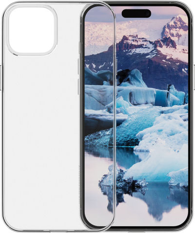 Mbrojtëse telefoni Dbramante1928 Greenland për iPhone 15 Plus, nga plastikë e ricikluar, transparente