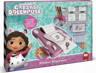 Set kreativ Gabby's Dollhouse Sticker Machine, makineri ngjitësash, markera Giotto, rozë
