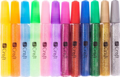 Set ngjitës me shkëlqim dP Craft, 10g x 12 copë, për punime dore, shumëngjyrësh