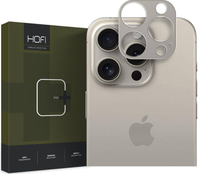 Mbrojtëse kamere Hofi Alucam Pro+, për iPhone 15 Pro edhe 15 Pro Max, alumini, titanium