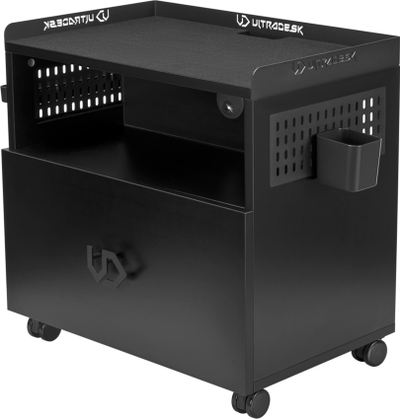 Кабинет за канцеларија ULTRADESK CRATE, 60x60x38 cm, со тркала, црн