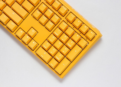 Tastierë Ducky One 3 Yellow PBT, Cherry MX Red, RGB, e verdhë