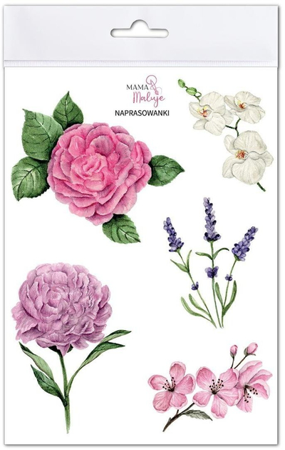 Термо налепници за облека Mama Maluje Flowers, цветни мотиви, повеќебојни