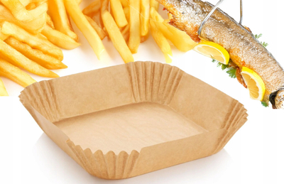 Letra enë për fritezë me ajër DELCIA Square Paper Tray, 20 x 20 cm, 50 copë