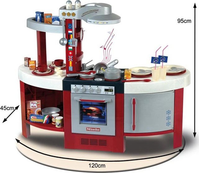 Kuzhinë lodër Klein Miele Gourmet International, me zë, e kuqe gri