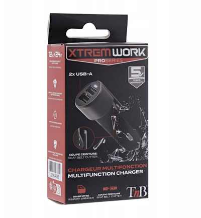 Karikues makine TnB XCACBRK, çakmak 15W, 2x USB A, i zi