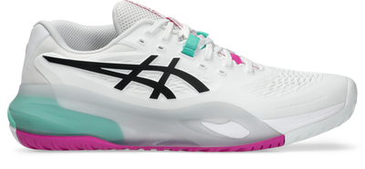 Këpucë tenisi Asics Gel-Resolution X për meshkuj, amortizim GEL, të bardha jeshile