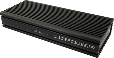 Kuti e jashtme SSD LC-Power LC-M2-C-NVME-2X2, M.2 NVMe, USB-C 3.2 Gen 2x2, gri