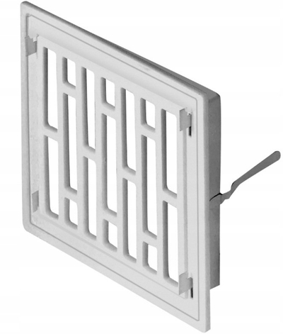 Grilë ventilimi Awenta TM1, 14x14 cm, plastike, e bardhë