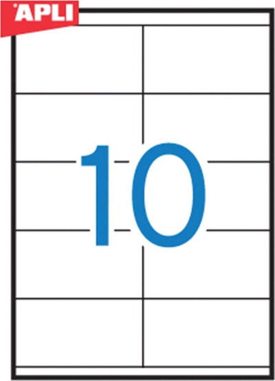 Etiketa Apli Universal APLI 105 x 57 mm, 100 copë, të bardha