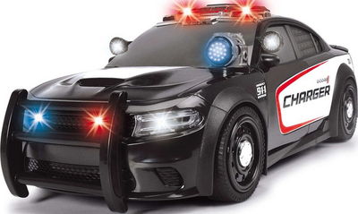 Lodër veturë e policisë Dickie, 33 cm, e zezë / e bardhë