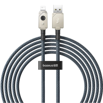 Kabllo USB në Lightning Baseus Unbreakable, 2.4A, 2 m, i bardhë