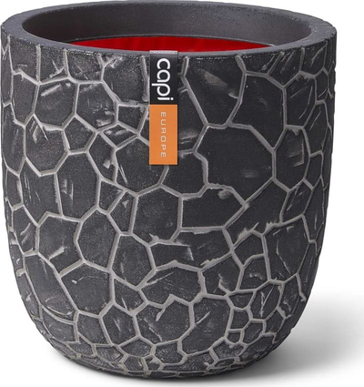 Градинарска саксија Capi Planter Clay Ball, 43x41cm, антрацит