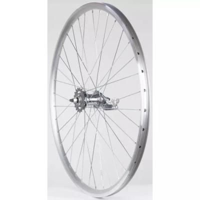 Rrotë e pasme biçiklete Velosteel, 28", single speed, DoubleWall, argjend
