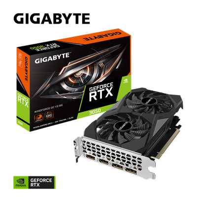 Kartelë grafike GIGABYTE GeForce RTX 3050 WINDFORCE OC V2 G6, 6GB GDDR6