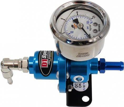 Rregullator universal presioni karburanti D1Spec, me manometër, blu