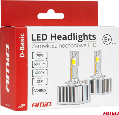 Llamba LED për makinë AMiO D Basic D5S 03630, 6000K, Canbus, e bardhë e ftohtë