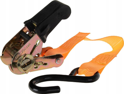 Rrip fiksues GEKO me ratchet, 4.5 m × 25 mm, 700 kg, portokalli