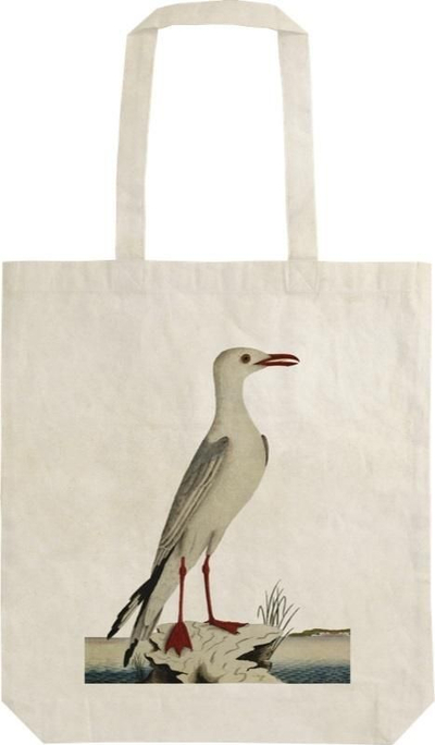 Çantë pambuku Seagull STBAG 32, e lehtë, stil i kohës, e bardhë