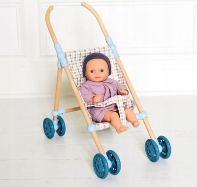Kukull bebe Djeco Pomea Baby Dahlia Purple, 32cm, trup me material tekstili, lejla