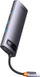 HUB USB C Baseus 8 në 1, HDMI 4K 60Hz, PD 100W, gri metalik