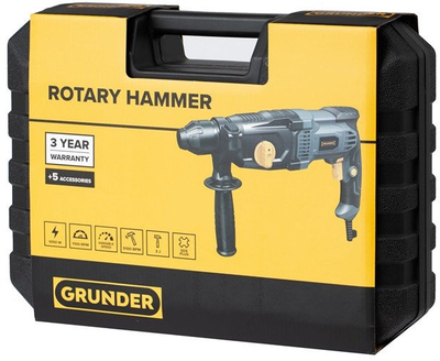 Çekiç-sharrë Grunder Z1C-DS-26FQ, 1050W, 26mm, jeshile