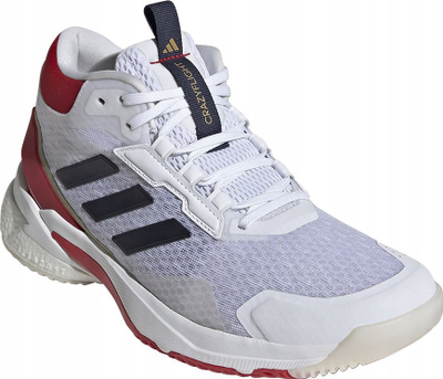 Atlete palestre Adidas Crazyflight 5 Mid Women, për goca, nr 44, të bardha me të kuqe