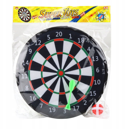 Loja dart LEAN Toys Target Ball Arrow, tabelë 28 cm, për kalamaj