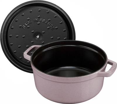 Tenxhere gize Staub, 2.2L, me kapak, rozë Cherry Blossom
