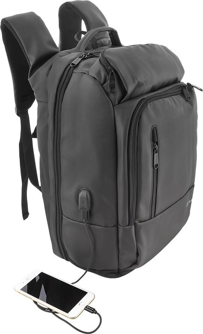 Ранец за лаптоп Телур Бизнис XL, 17.3", USB порта, црн