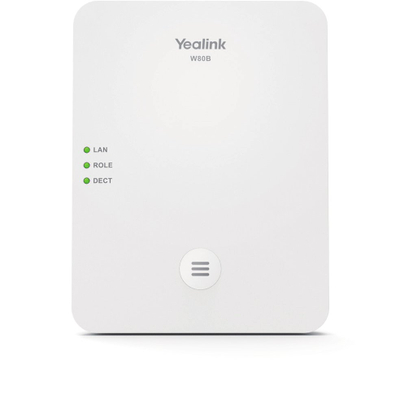База телефон DECT IP Yealink SIP W80B, LAN, монтажа на ѕид, бела