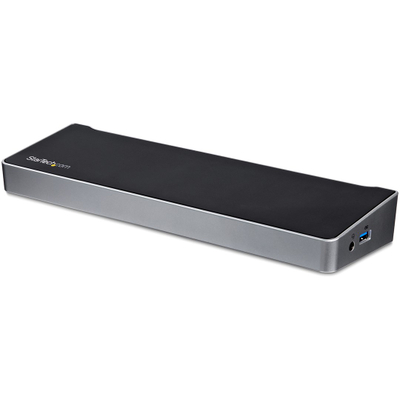 Stacion docking StarTech për tre ekrane USB 3.0, HDMI DP 4K, 5x USB, i zi gri